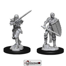 DUNGEONS & DRAGONS - UNPAINTED MINIATURES: Female Human Fighter (2)   #WZK73705