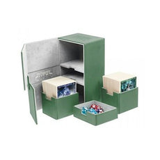ULTIMATE GUARD - DECK BOXES - TWIN FLIP'n'TRAY XENOSKIN™ DECK CASE 160+ - GREEN