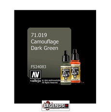 VALLEJO MODEL AIR:  :   Camouflage Dark Green   (17ml)  VAL 71.019