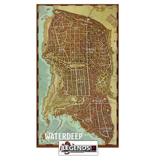 Waterdeep Grid Map DUNGEONS & DRAGONS - WATERDEEP CITY MAP – LEGENDS WAREHOUSE