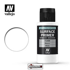 VALLEJO - SURFACE PRIMER  -  WHITE  (60ml)   Product #VAL 73.600