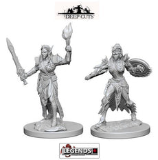 Deep Cuts - Unpainted Miniatures: Elf Female Fighter (2)  #WZK72599