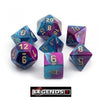 CHESSEX ROLEPLAYING DICE - Gemini Purple-Teal/Gold 7-Dice Set  (CHX26449)