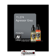 VALLEJO MODEL AIR:  :   Agressor Grey   (17ml)  VAL 71.274