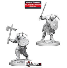 DUNGEONS & DRAGONS NOLZUR'S MARVELOUS UNPAINTED MINIATURES:  Earth Genasi Male Fighter #WZK73203