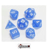 CHESSEX ROLEPLAYING DICE - Frosted Blue/White 7-Dice Set  (CHX27406)