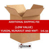 STANDARD SHIPPING - (LOW VALUE)  YUKON, NUNAVUT AND NWT